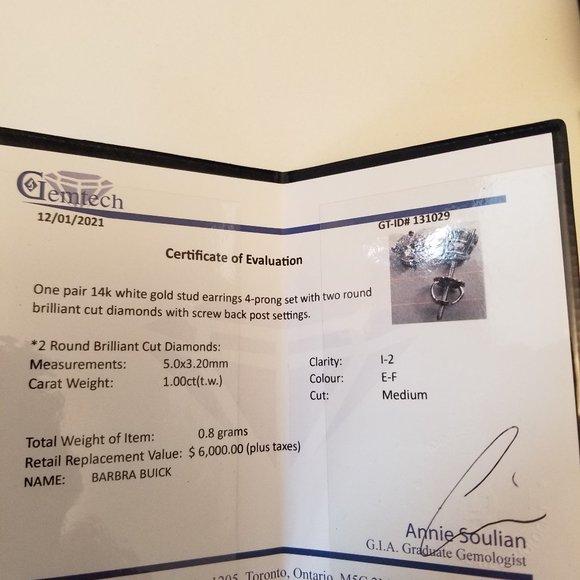 DIAMOND EARRINGS - Picture 3 of 3